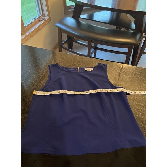 LOFT Colorblock Sheath Dress Blue/Black Small - Picture 11 of 12